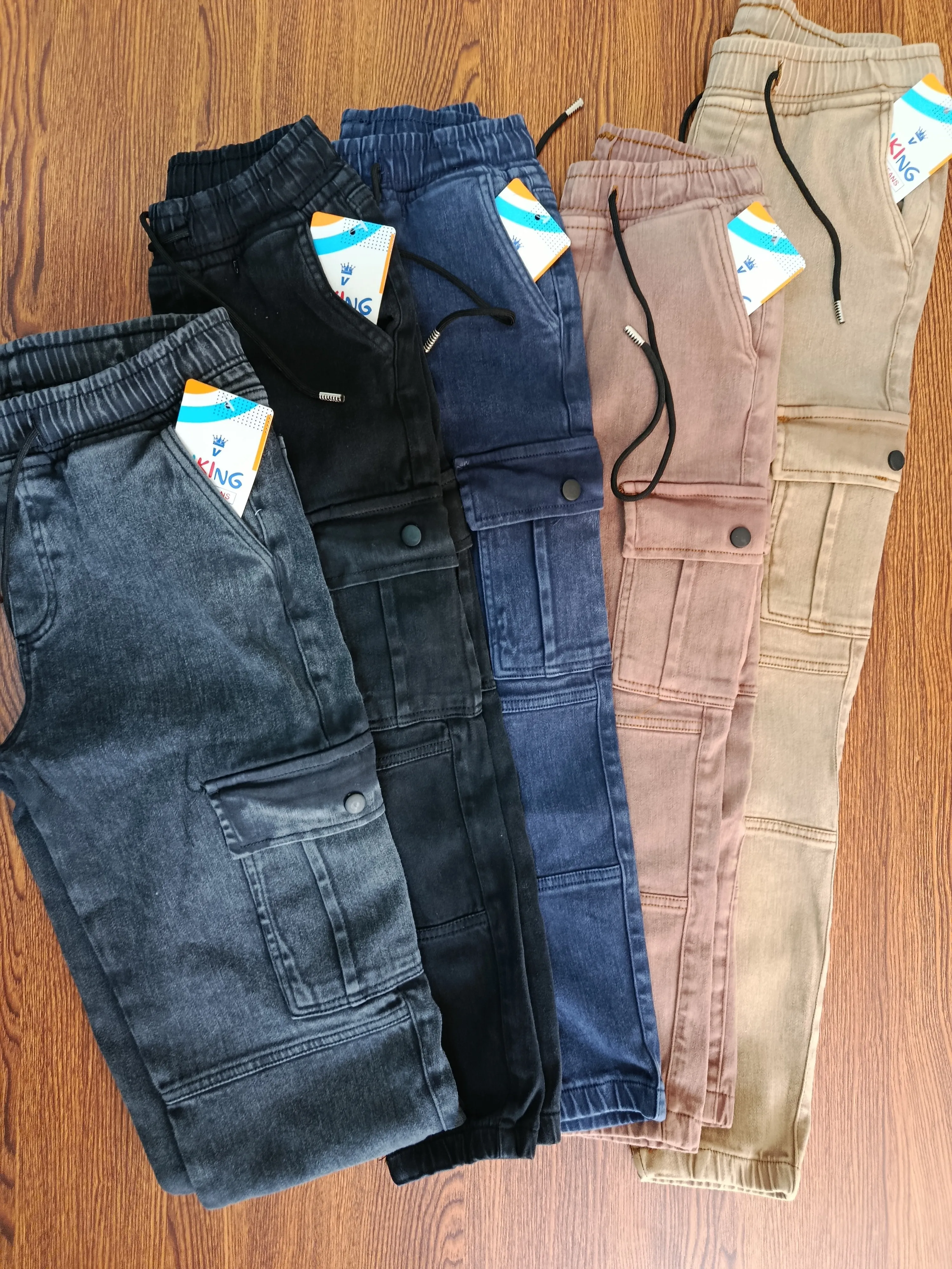 بنطلون كارجو جيب واحد (رمادي واسود وكحلي وجملي غامق وفاتح) - G-TEX SHOP